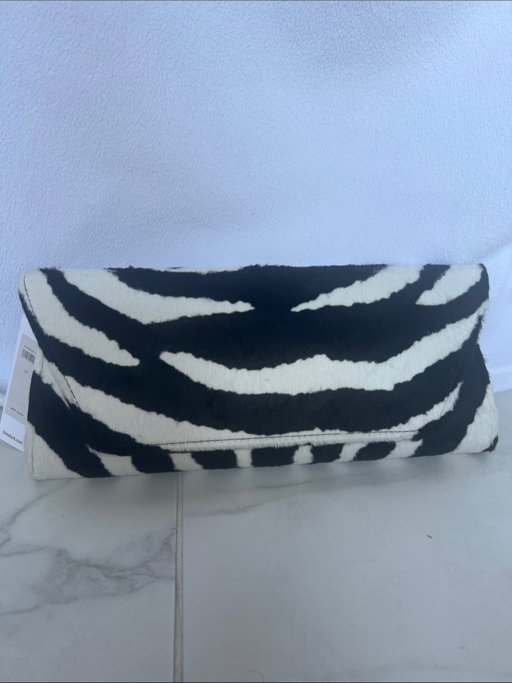 Trina Turk Zebra Print Clutch in Black & White NWT - Picture 3 of 6